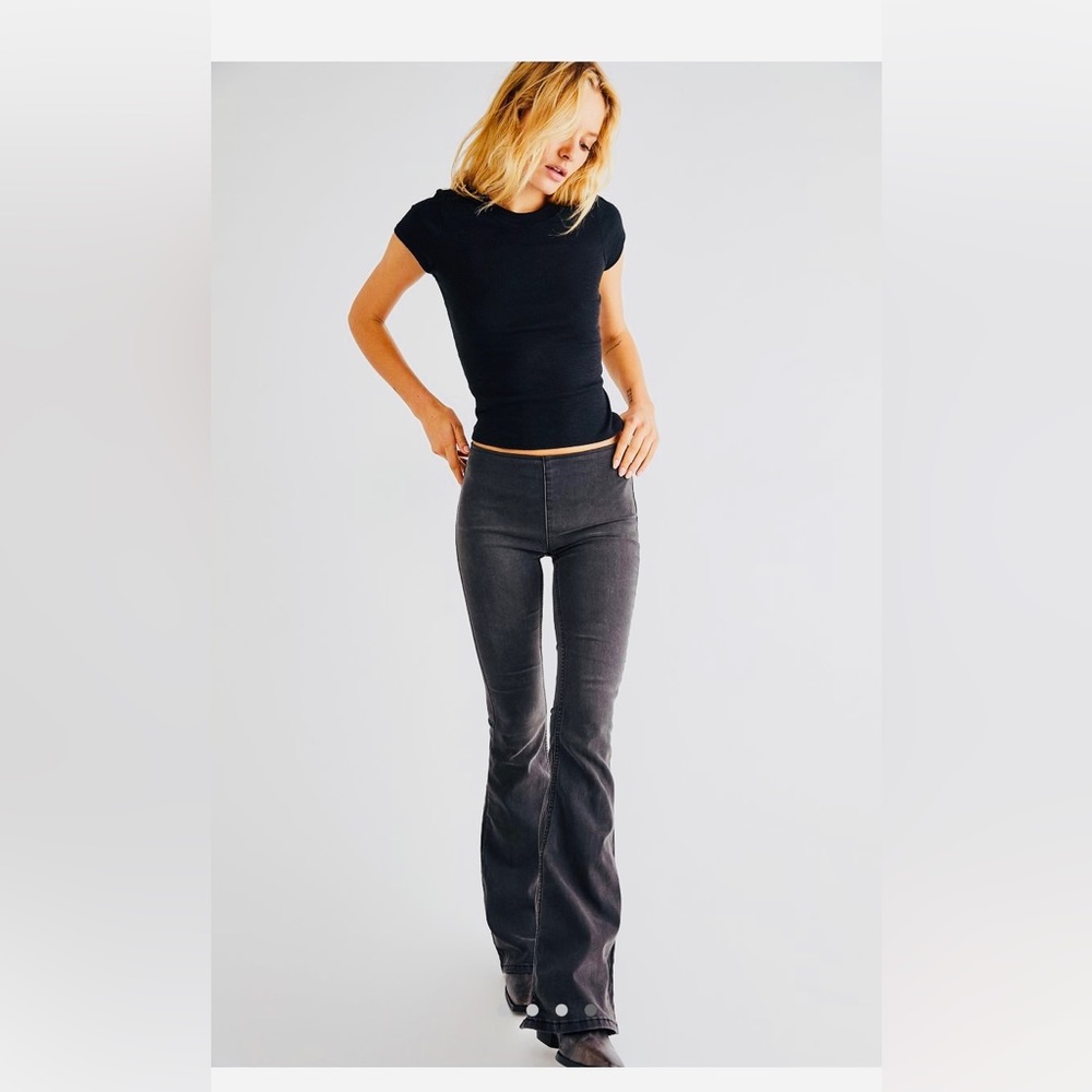 Free People Flare Pull-On Jeans